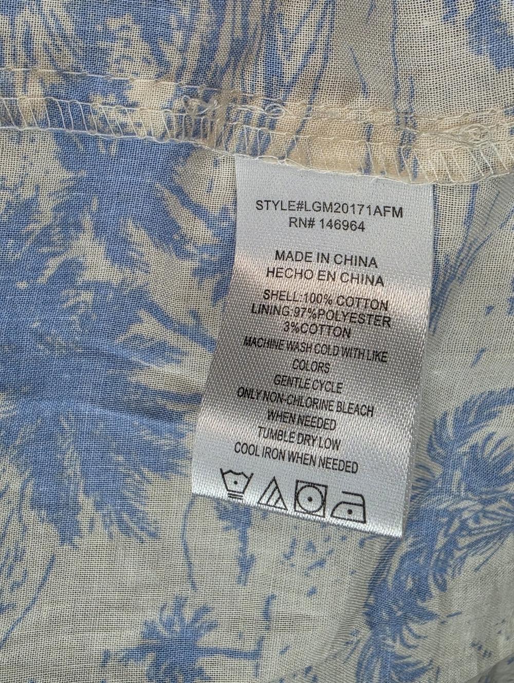 Laurel Grey Tropical Palm Print Tiered Maxi Dress - XL - Picture 8 of 8